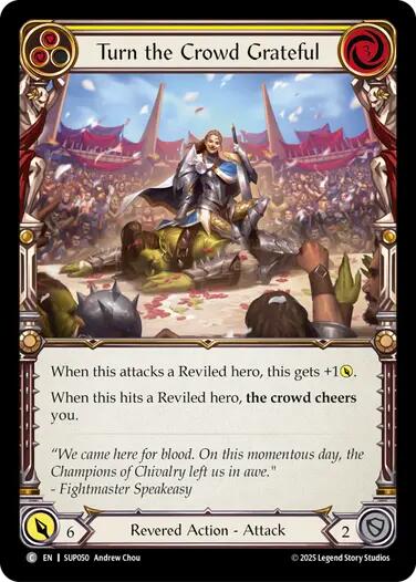 Turn the Crowd Grateful (Yellow) [SUP050] (Super Slam)  Rainbow Foil-1