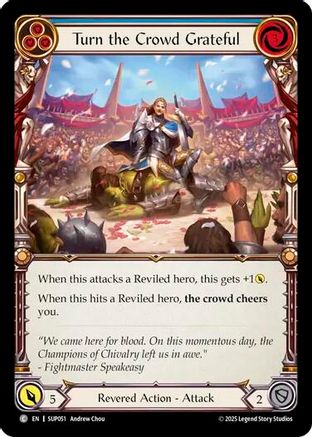 Turn the Crowd Grateful (Blue) [SUP051] (Super Slam)  Rainbow Foil