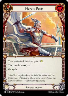 Heroic Pose (Red) [SUP057] (Super Slam)  Rainbow Foil-1