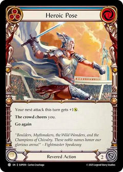 Heroic Pose (Blue) [SUP059] (Super Slam)  Rainbow Foil-1