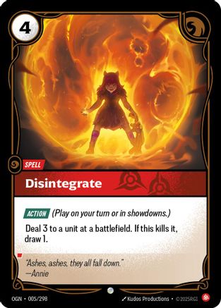 Disintegrate (005/298) - Origins-1