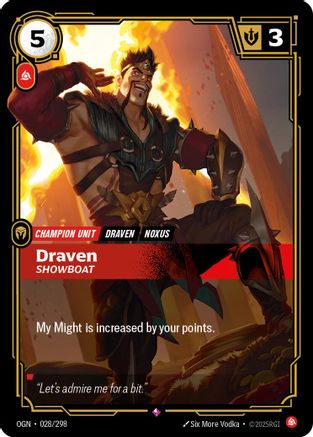 Draven - Showboat (028/298) - Origins Foil-1