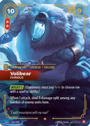Volibear - Furious (041/298) - Origins Foil-1