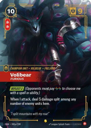 Volibear - Furious (Alternate Art) (041a/298) - Origins Foil-1