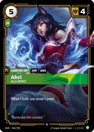 Ahri - Alluring (066/298) - Origins Foil-1
