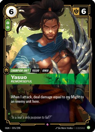 Yasuo - Remorseful (076/298) - Origins Foil-1