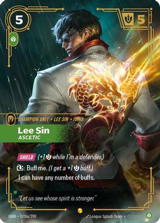 Lee Sin - Ascetic (Alternate Art) (078a/298) - Origins Foil-1