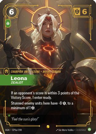 Leona - Zealot (Alternate Art) (079a/298) - Origins Foil-1