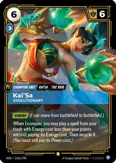 Kai'Sa - Evolutionary (Alternate Art) (112a/298) - Origins Foil-1