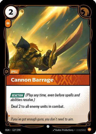 Cannon Barrage (127/298) - Origins Foil-1