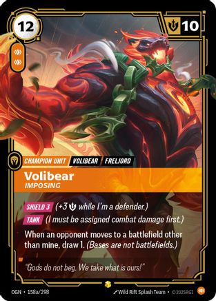 Volibear - Imposing (Alternate Art) (158a/298) - Origins Foil-1