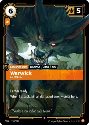 Warwick - Hunter (159/298) - Origins Foil-1