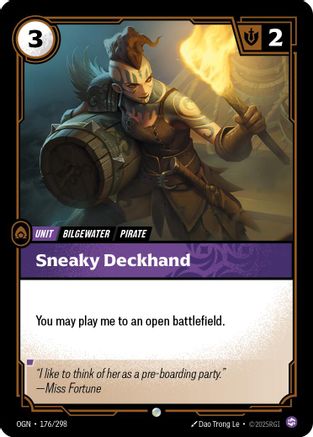 Sneaky Deckhand (176/298) - Origins Foil-1