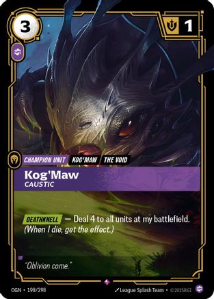 Kog'Maw - Caustic (190/298) - Origins Foil-1