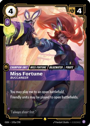 Miss Fortune - Buccaneer (Alternate Art) (193a/298) - Origins Foil-1