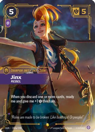 Jinx - Rebel (Alternate Art) (202a/298) - Origins Foil-1