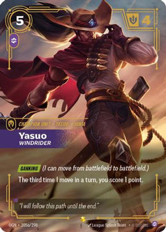 Yasuo - Windrider (Alternate Art) (205a/298) - Origins Foil-1
