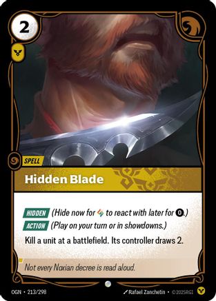 Hidden Blade (213/298) - Origins Foil-1
