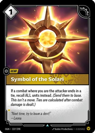 Symbol of the Solari (227/298) - Origins Foil-1