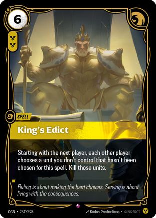 King's Edict (237/298) - Origins Foil-1