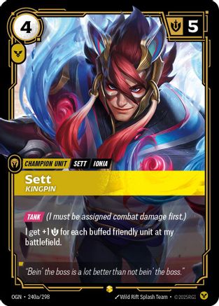 Sett - Kingpin (Alternate Art) (240a/298) - Origins Foil-1