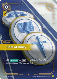 Seal of Unity (245/298) - Origins Foil-1