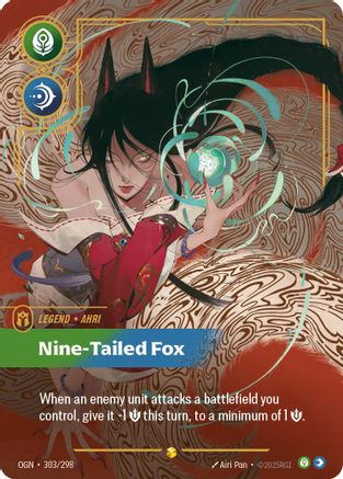 Ahri - Nine-Tailed Fox (Showcase) (303/298) - Origins Foil-1