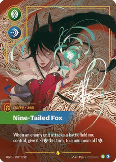 Ahri - Nine-Tailed Fox (Signature) (303*/298) - Origins Foil-1
