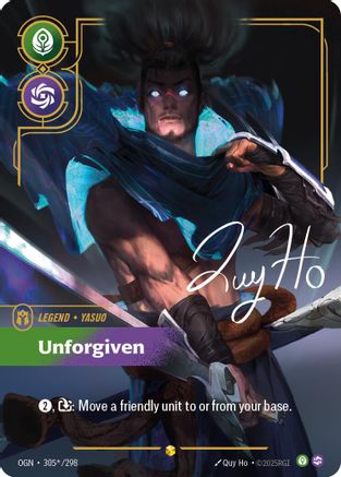 Yasuo - Unforgiven (Signature) (305*/298) - Origins Foil-1