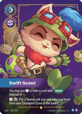 Teemo - Swift Scout (Showcase) (307/298) - Origins Foil-1