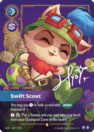 Teemo - Swift Scout (Signature) (307*/298) - Origins Foil-1