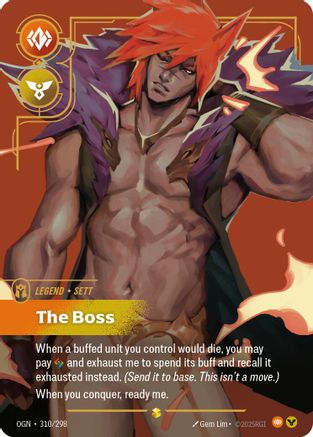 Sett - The Boss (Showcase) (310/298) - Origins Foil-1