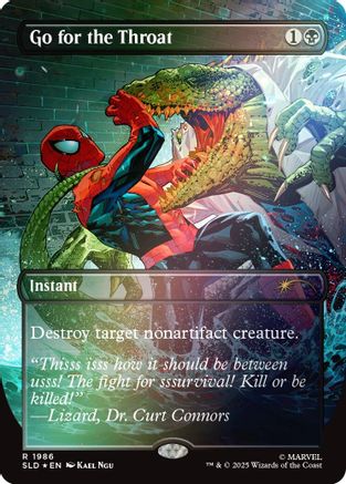 Go for the Throat (Rainbow Foil) (SLD-1986) - Secret Lair Drop Series Foil-1