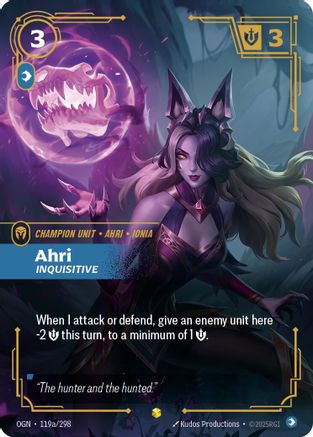 Ahri - Inquisitive (Alternate Art) (119a/298) - Origins Foil-1