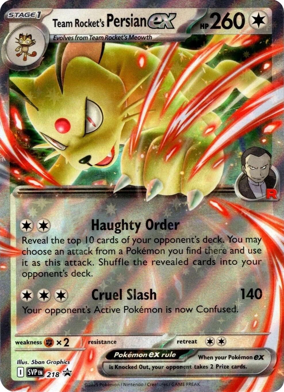 Team Rocket's Persian ex (218) [Scarlet & Violet: Black Star Promos]-1