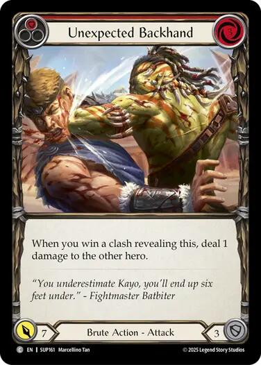 Unexpected Backhand (Red) [SUP161] (Super Slam)  Rainbow Foil-1