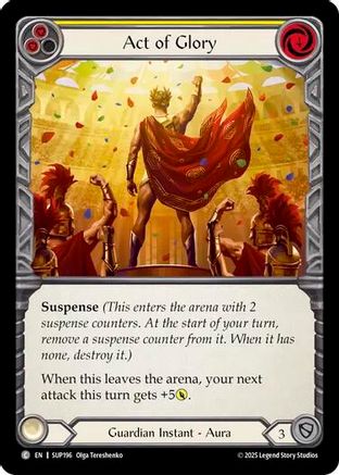 Act of Glory (Yellow) [SUP196] (Super Slam)  Rainbow Foil