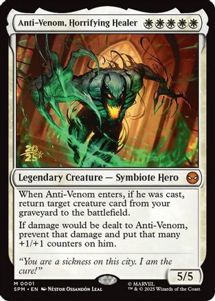 Anti-Venom, Horrifying Healer [Marvel's Spider-Man Prerelease Promos]-1