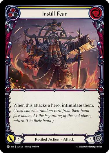 Instill Fear (Yellow) [SUP108] (Super Slam)  Rainbow Foil-1