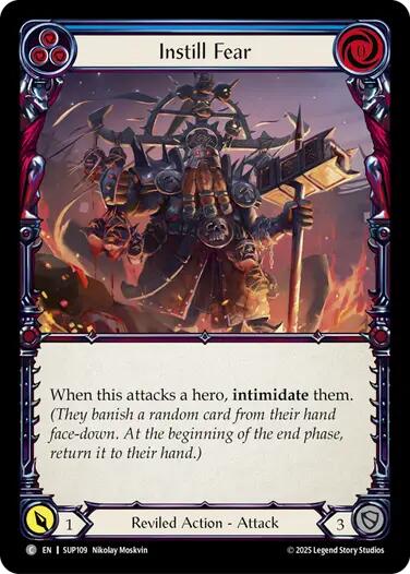 Instill Fear (Blue) [SUP109] (Super Slam)  Rainbow Foil-1