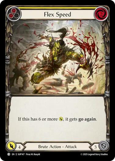 Flex Speed (Yellow) [SUP147] (Super Slam)  Rainbow Foil-1
