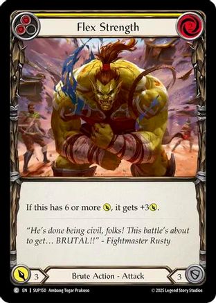 Flex Strength (Yellow) [SUP150] (Super Slam)  Rainbow Foil-1