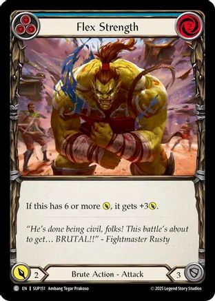 Flex Strength (Blue) [SUP151] (Super Slam)  Rainbow Foil