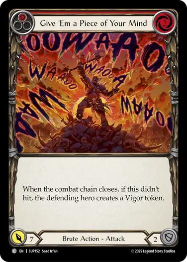 Give 'Em a Piece of Your Mind (Red) [SUP152] (Super Slam)  Rainbow Foil-1