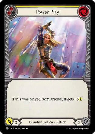 Power Play (Yellow) [SUP187] (Super Slam)  Rainbow Foil