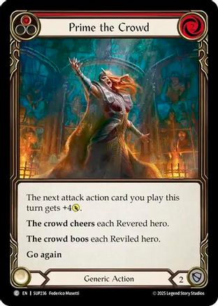 Prime the Crowd (Red) [SUP236] (Super Slam)  Rainbow Foil