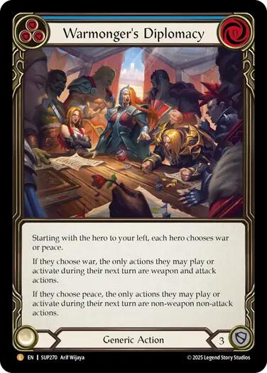 Warmonger's Diplomacy (Cold Foil) [SUP270] (Super Slam)  Cold Foil-1