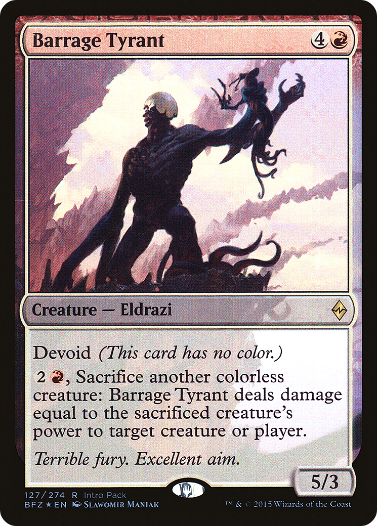 Barrage Tyrant (Intro Pack) [Battle for Zendikar Promos]-1