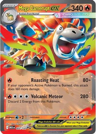 Mega Camerupt ex (022/132) [Mega Evolution: Base Set]-1