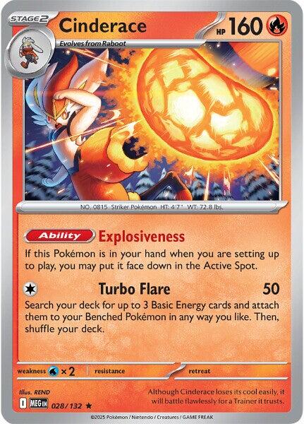 Cinderace (028/132) [Mega Evolution: Base Set]-1